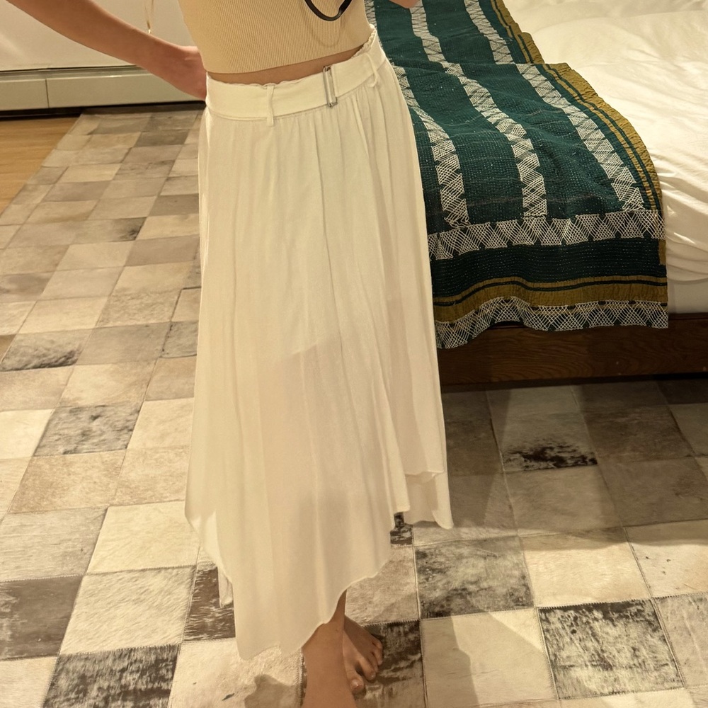 ALC belted white skirt